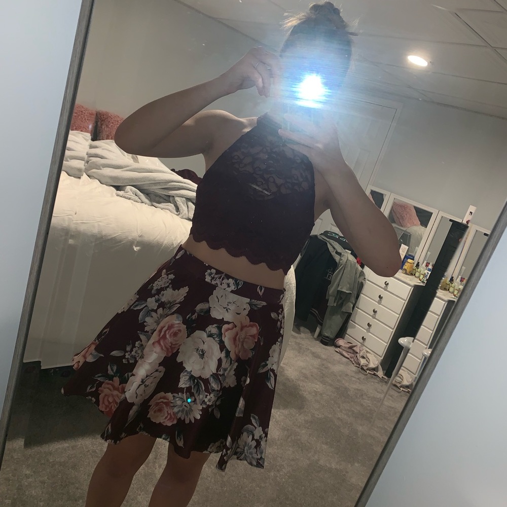 2 piece homecoming dress